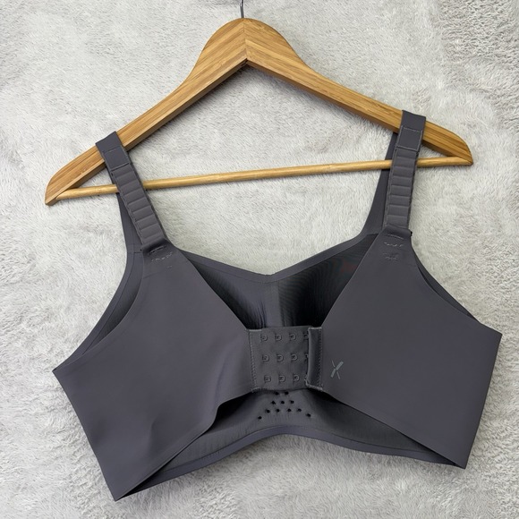 Knix Womens Sports Bra 7 Gray Wireless Lined Comfort HIBRA101 Active Workout Gym - Picture 4 of 13